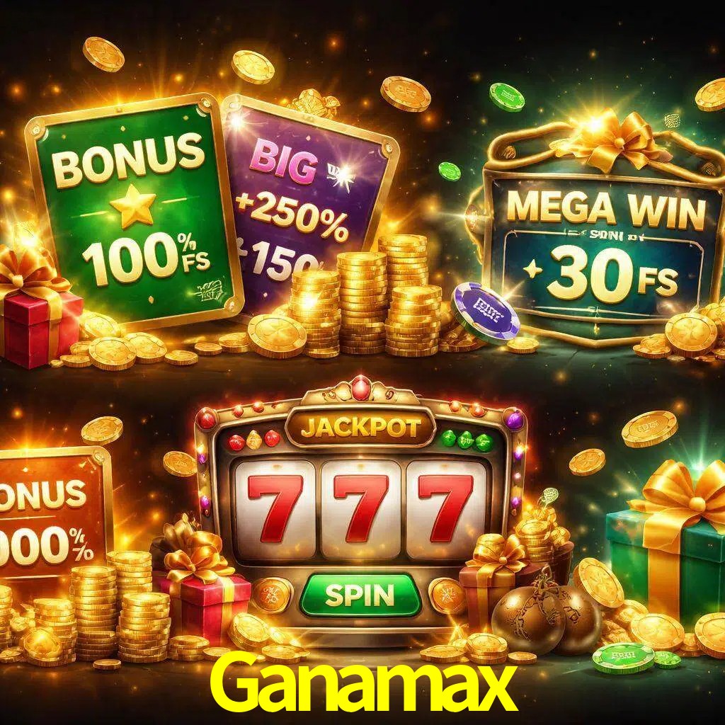 Tipos de bonos Ganamax incluyendo recompensas de bienvenida y promociones continuas